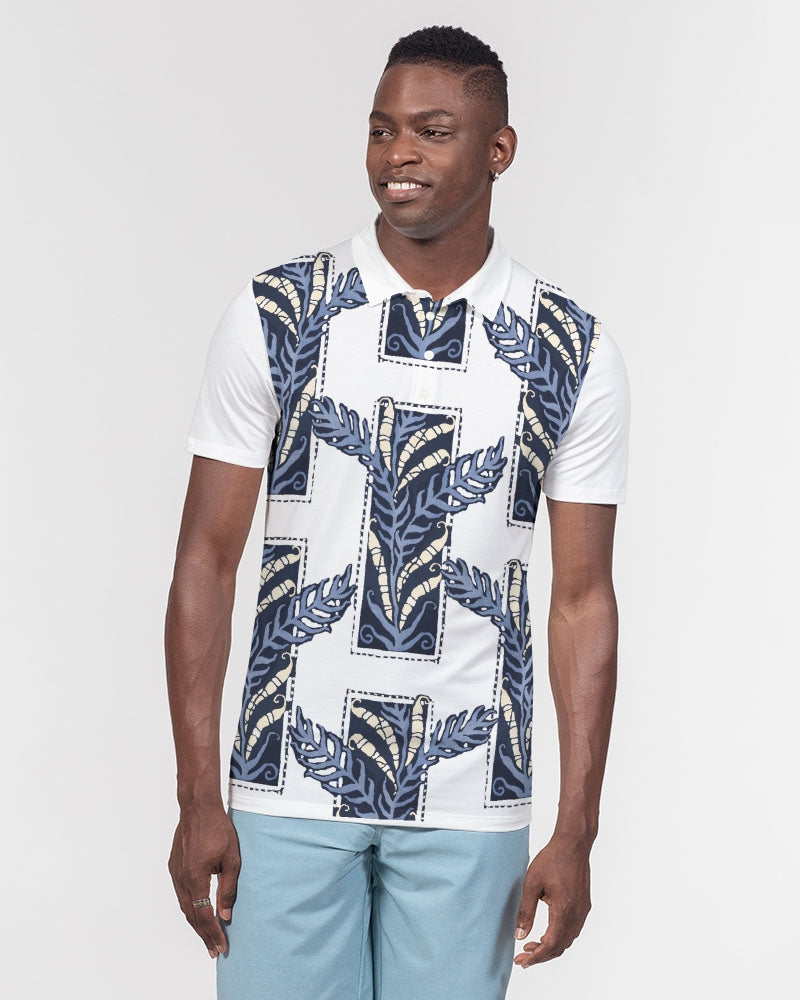 Heron-istic Men's All-Over Print Slim Fit Short Sleeve Polo