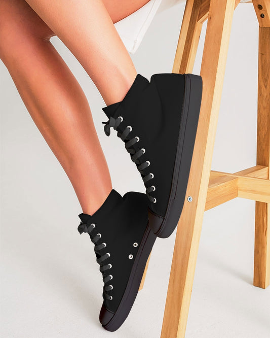 Black 300 Women's Hightop Canvas Shoe - Black