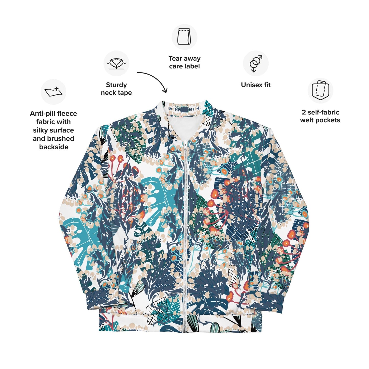 On a Break -Mixed vintage print from E. A. Séguy's Art Nouveau Unisex Bomber Jacket