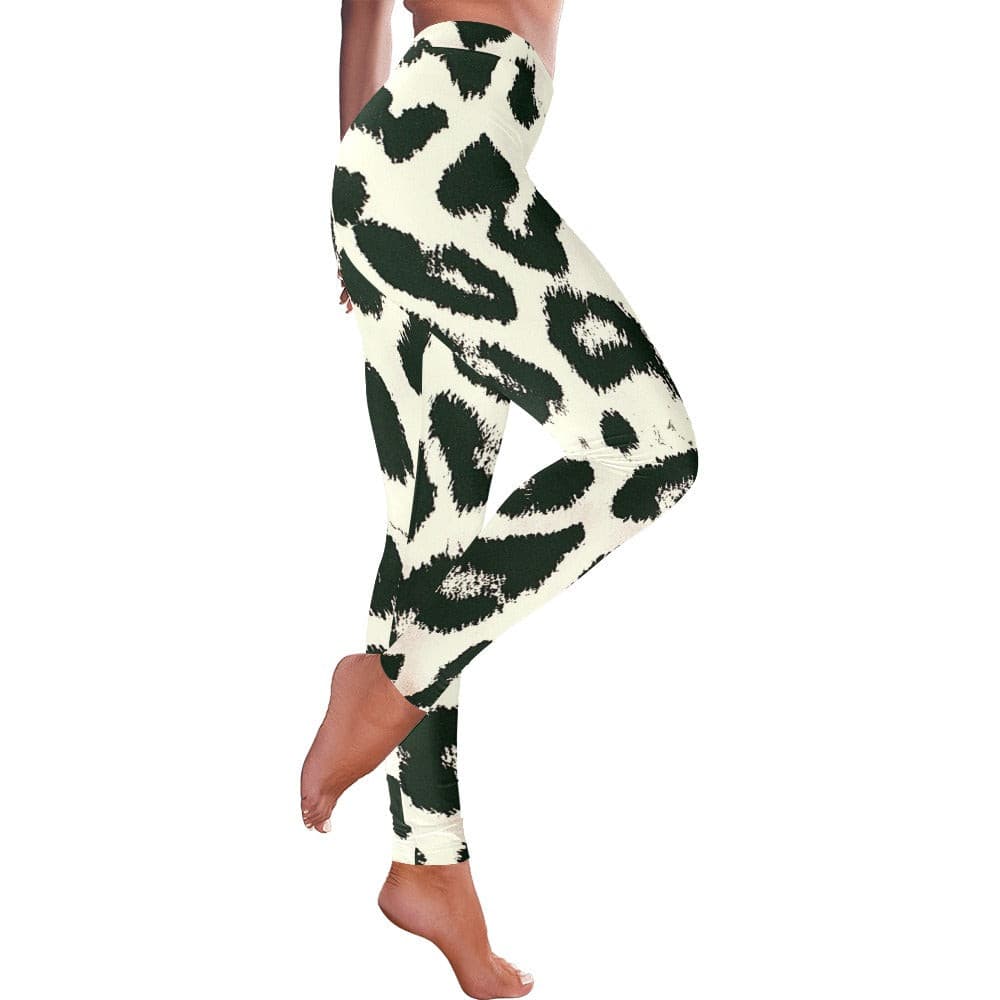 Snow Leopard Low Rise Leggings (Invisible Stitch)