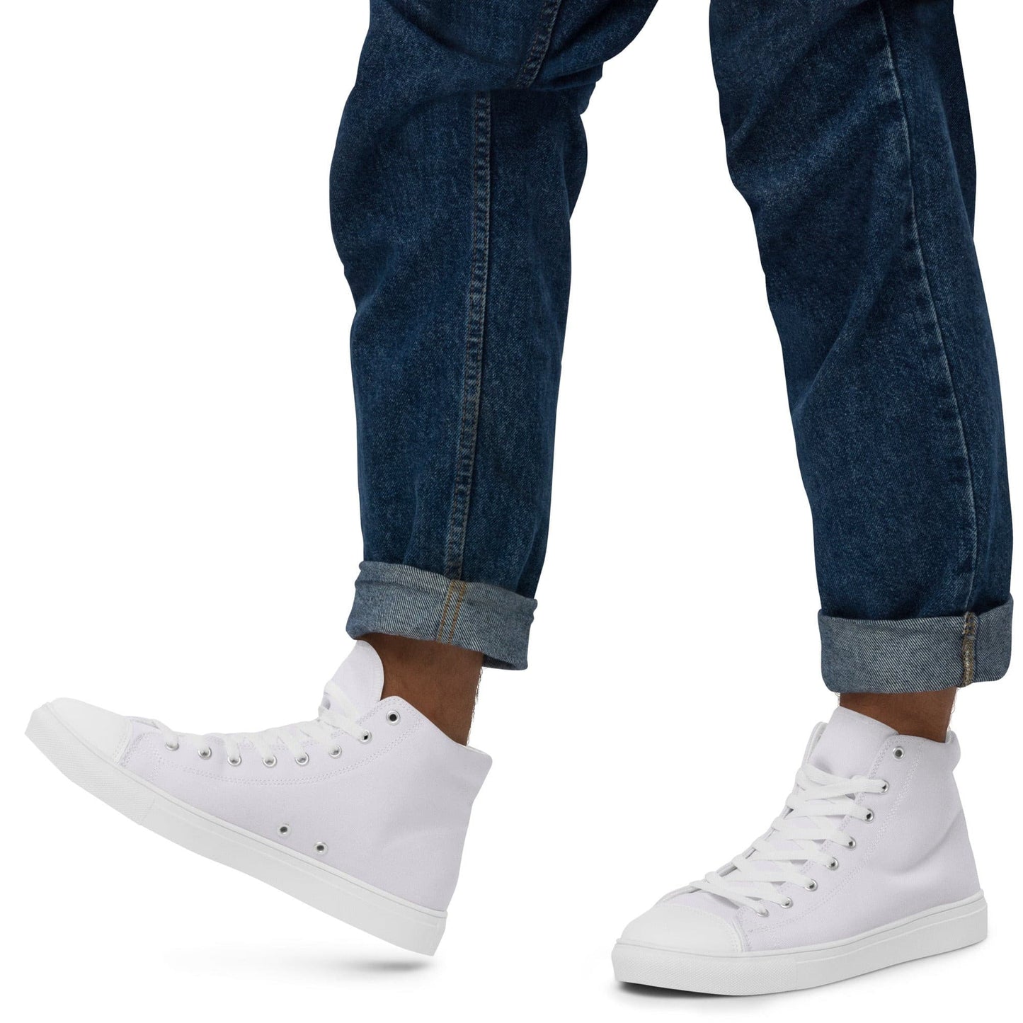 Classic White high top canvas shoes (Men's Sizing)